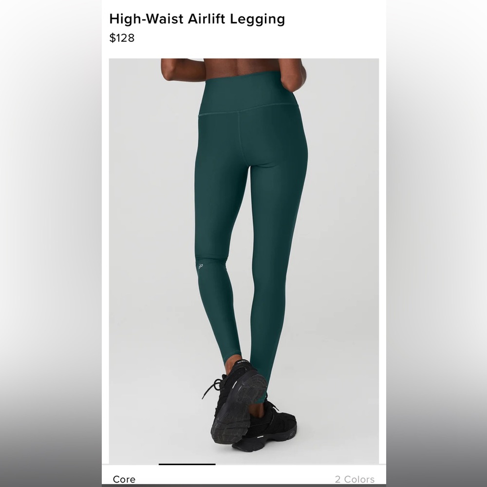 Alo High Waist Airlift Legging size XS in Midnight Green